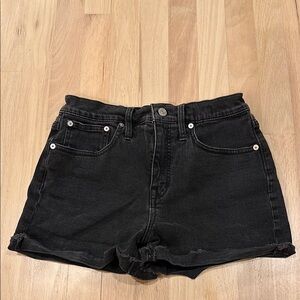 Madewell Black Denim Shorts
